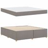 vidaXL Cadre de lit avec matelas Taupe 180 x 200 cm tissu