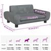 vidaXL Lit pour chien gris fonc&eacute; 70x45x33 cm velours