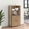 vidaXL Haut Armoire Ch&ecirc;ne artisanal 62 x 36 x 121,5 cm
