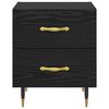 vidaXL Cabinet de chevet avec tiroir Ch&ecirc;ne noir 40 x 35 x 47,5 cm