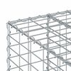 vidaXL Lit sur&eacute;lev&eacute; gabion Argent&eacute; 60 x 60 x 55 cm Acier galvanis&eacute;