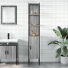vidaXL Armoire de salle de bain sonoma gris bois d'ing&eacute;nierie