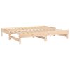 vidaXL Lit coulissant sans matelas 2x(90x200) cm Bois de pin massif