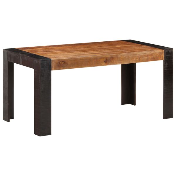 vidaXL Table de salle &agrave; manger 160x80x76 cm Bois de manguier solide