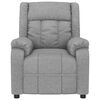 vidaXL Fauteuil électrique de massage Gris clair Tissu