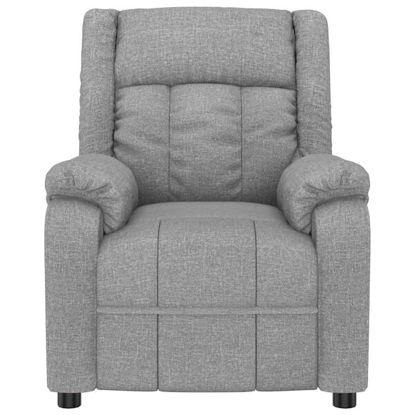 vidaXL Fauteuil électrique de massage Gris clair Tissu