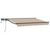 vidaXL Cadre de store manuel avec LEDs Beige et Anthracite 3,5 x 2 m