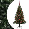 vidaXL Arbre de No&euml;l Artificiel avec Boule 150 cm 150 LED Blanc chaud