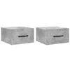 vidaXL Tables de chevet murales 2 pcs gris b&eacute;ton 35x35x20 cm