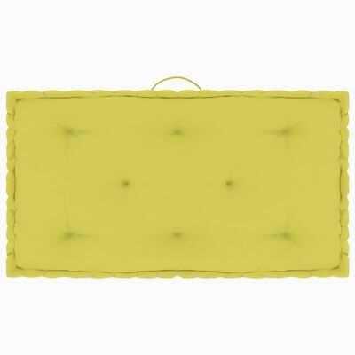 vidaXL Coussins de plancher de palette 7 pcs Vert pomme Coton