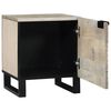 vidaXL Cabinet de chevet Blanc et Noir 40 x 33 x 46 cm