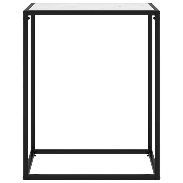 vidaXL Table console Blanc 60x35x75 cm Verre tremp&eacute;