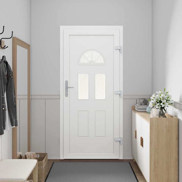 vidaXL Porte d'entr&eacute;e blanc 110x210 cm PVC