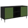 vidaXL Meuble TV GELEEN 102 x 33 x 51 cm Ch&ecirc;ne noir Bois d'ing&eacute;nierie