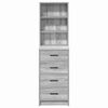 vidaXL Haut Armoire Sonoma gris 40 x 41 x 135 cm Bois d'ingénierie