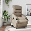 vidaXL Fauteuil inclinable de massage Cappuccino Similicuir