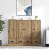 vidaXL Haut Armoire 3 pcs Ch&ecirc;ne artisanal Bois d'ing&eacute;nierie