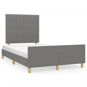 vidaXL Cadre de lit sans matelas gris fonc&eacute; 120x200 cm tissu