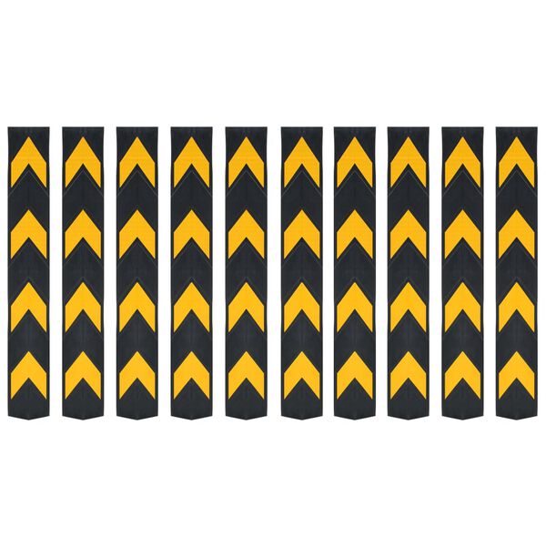 vidaXL Corni&egrave;re de protection r&eacute;fl&eacute;chissante 10 pcs Caoutchouc 80 cm