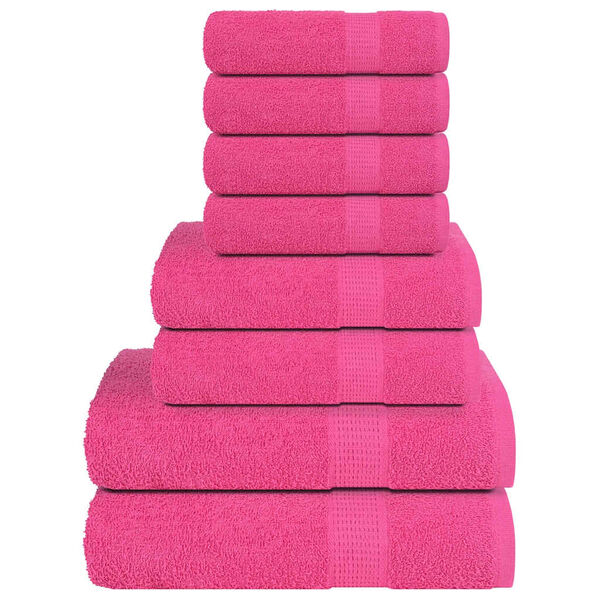 vidaXL Ensemble de serviettes 8 pcs FROGN rose 100% coton