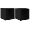 vidaXL Ensemble meuble TV Montage mural 2 pcs Noir 37 x 35 x 37,5 cm
