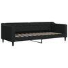 vidaXL Lit de jour avec lit gigogne et matelas noir 80x200 cm tissu