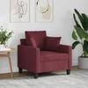 vidaXL Fauteuil Rouge bordeaux 60 cm Tissu