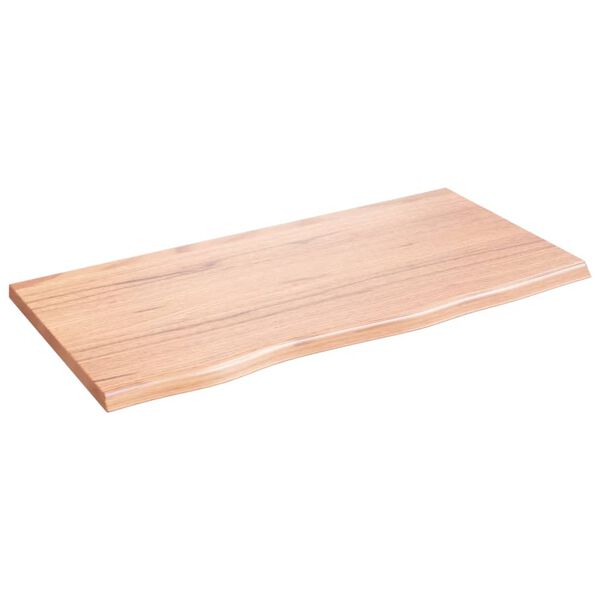 vidaXL Comptoir de salle de bain marron clair 80x40x2 cm bois trait&eacute;