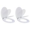 vidaXL Si&egrave;ge de toilette et couvercle &agrave; fermeture douce 2pcs MDF Blanc