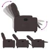 vidaXL Fauteuil inclinable Marron fonc&eacute; Tissu