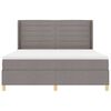 vidaXL Lit &agrave; ressorts avec matelas Taupe 180 x 200 cm tissu
