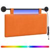 vidaXL T&ecirc;te de lit suspendue Orange Tissu en velours c&ocirc;tel&eacute;