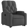 vidaXL Fauteuil inclinable Gris fonc&eacute; Tissu
