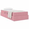 vidaXL Lit avec rangement et matelas Rose 90 x 190 cm Velours