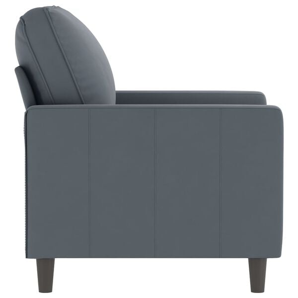 vidaXL Fauteuil Gris foncé 60 cm Velours