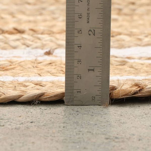 Dutch Lifestyle Tapis Jaipur Classic 150 cm Rond Naturel et cr&egrave;me