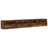 vidaXL Meubles TV muraux 2pcs ch&ecirc;ne fum&eacute; 100x30x30cm bois d'ing&eacute;nierie