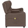 vidaXL Fauteuil de massage inclinable porte-gobelets 2 places taupe