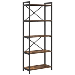 vidaXL &Eacute;tag&egrave;re 60 x 30 x 155 cm Bois d'ing&eacute;nierie Ch&ecirc;ne fum&eacute;