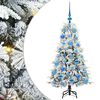 vidaXL Sapin de No&euml;l Artificiel &agrave; Branches Articul&eacute;es Vert et blanc