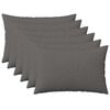 vidaXL Housse de coussin 6 pc HEERLEN Gris clair 30 x 50 cm Tissu