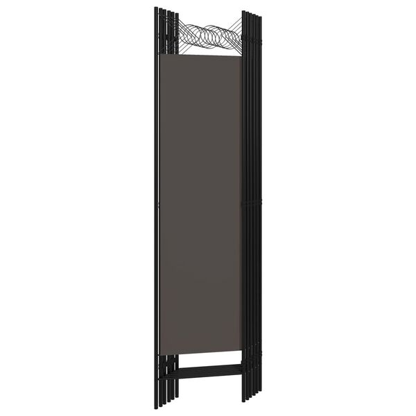 vidaXL Cloison de séparation 6 panneaux Anthracite 240x180 cm
