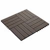 vidaXL Carreau de terrasse 11 pcs Marron fonc&eacute; 30 x 30 cm WPC