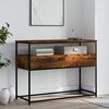 vidaXL Table console ch&ecirc;ne fum&eacute; 100x40x75 cm bois d'ing&eacute;nierie