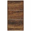 vidaXL Armoire &agrave; chaussures Ch&ecirc;ne fum&eacute; 59x17x108 cm Bois d'ing&eacute;nierie