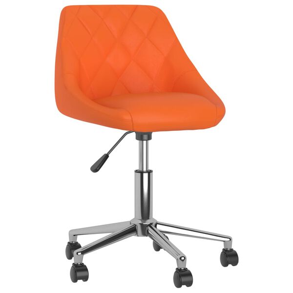 vidaXL Chaises pivotantes &agrave; manger lot de 4 orange similicuir