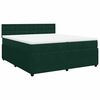 vidaXL Sommier &agrave; lattes de lit et matelas Vert fonc&eacute; 200x200cm Velours