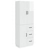 vidaXL Ensemble de Meubles 2 pcs Blanc brillant Bois d'ing&eacute;nierie