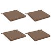 vidaXL Coussins de si&egrave;ge 4 pi&egrave;ces SOEST 4 pc 100 % polyester Taupe