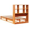 vidaXL Lit bibliothèque sans matelas cire marron 75x190 cm bois massif